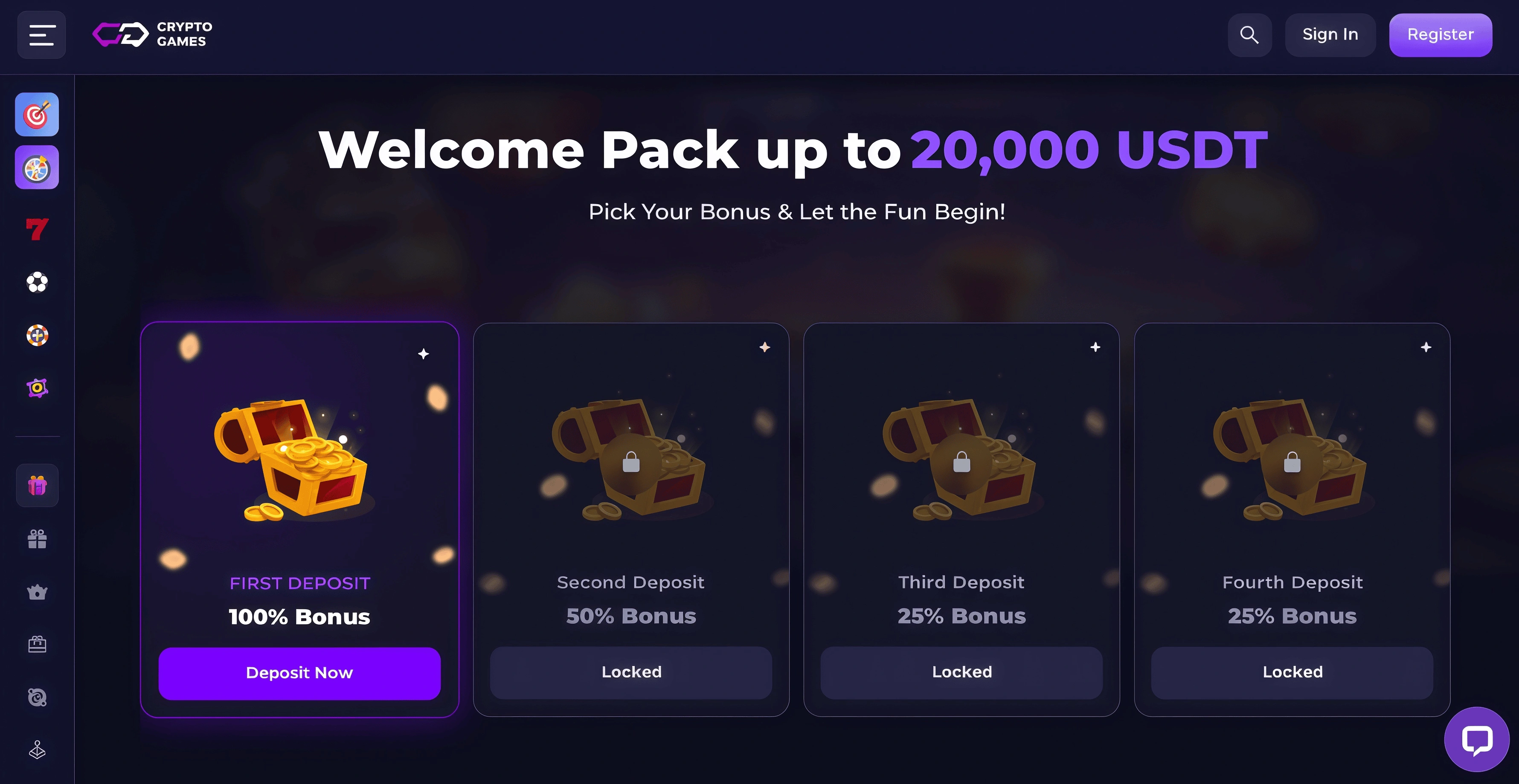 Start playing at New Crypto Casino